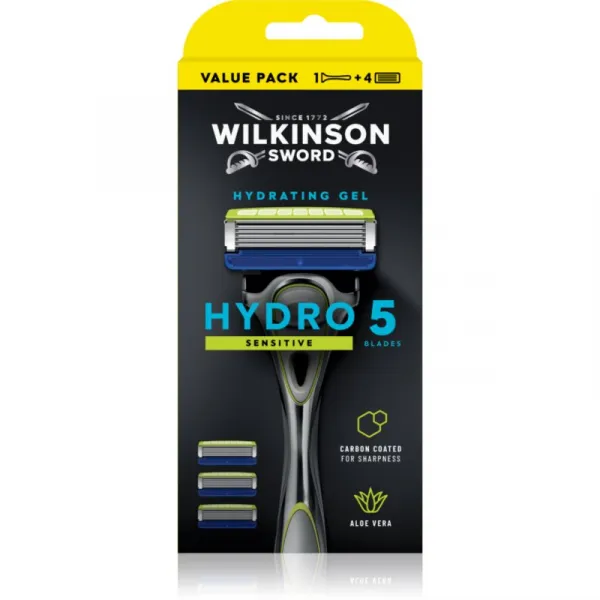 Wilkinson Sword Hydro5 Sensitive holiaci strojček + náhradné hlavice 4 ks