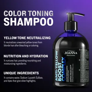 Joanna Professional Color Boost Complex revitalizačný šampón pre blond a šedivé vlasy 500 g