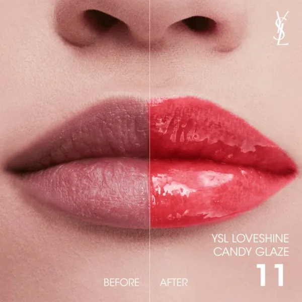 Yves Saint Laurent Loveshine Candy Glaze hydratačný lesk na pery pre ženy 11 Red Thrill 3.2 g