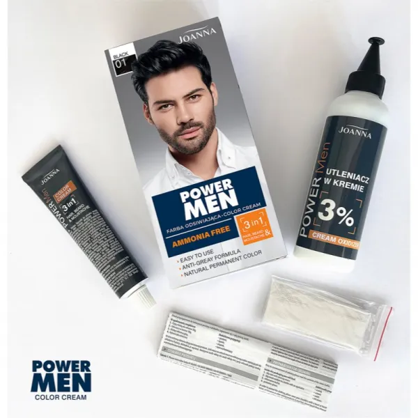 Joanna Power Men farba na vlasy pre mužov odtieň Black