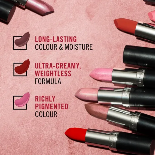 Rimmel Lasting Finish dlhotrvajúci rúž odtieň 077 Brink of Pink 4 g