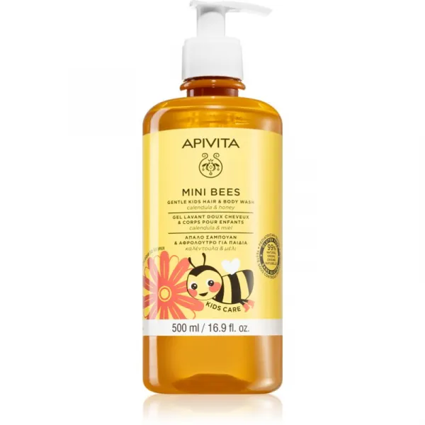 Apivita Mini Bees Gentle Kids Hair&Body wash Calendula&Honey umývací gél na telo a vlasy 500 ml