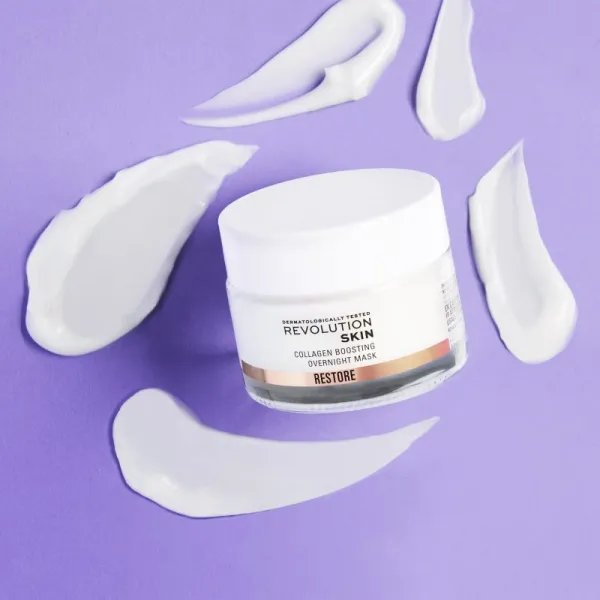 Revolution Skincare Restore Collagen Boosting obnovujúca nočná krémová maska na podporu tvorby kolagénu 50 ml