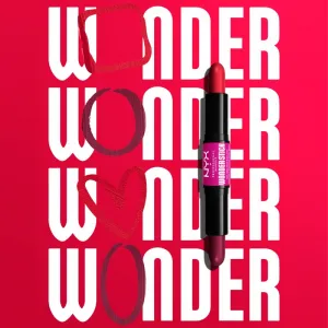 NYX Professional Makeup Wonder Stick Cream Blush obojstranná kontúrovacia tyčinka odtieň 05 Bright Amber and Fuchsia 2x4 g