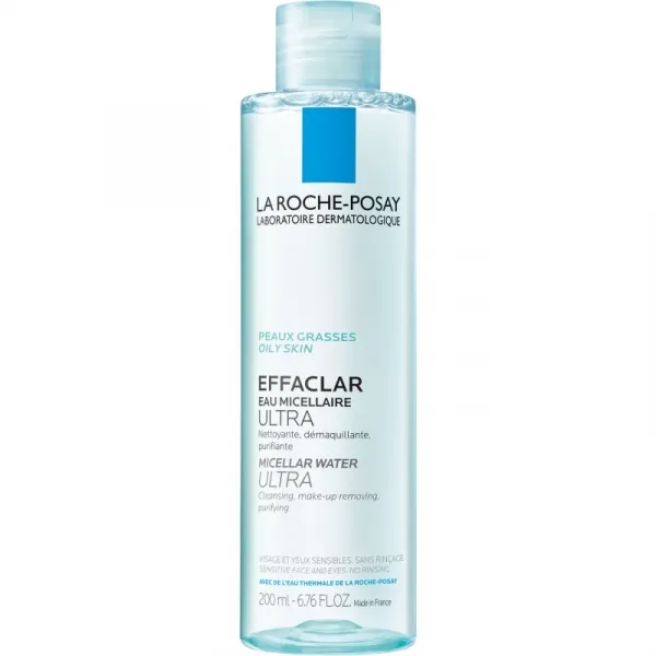 La Roche-Posay Effaclar Ultra čistiaca micelárna voda pre problematickú pleť, akné 200 ml