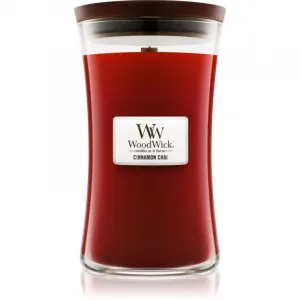 Woodwick Cinnamon Chai vonná sviečka s dreveným knotom 609,5 g