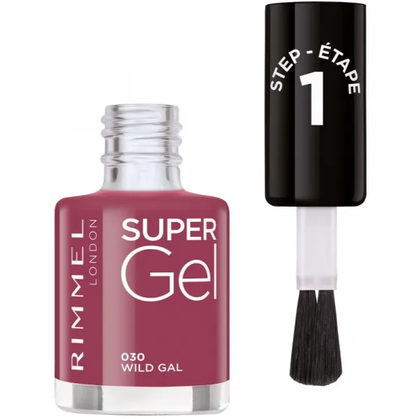 Rimmel Super Gel gélový lak na nechty bez použitia UV/LED lampy odtieň 030 Wild Gal 12 ml
