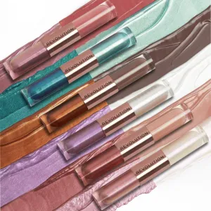 Revolution Double Up tekuté očné tiene 2 v 1 odtieň Blissful Pink 2x2.2 ml