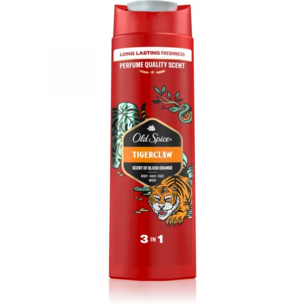 Old Spice Tiger Claw 3 v 1 Sprchový Gél a Šampó Pre Mužov 400ml