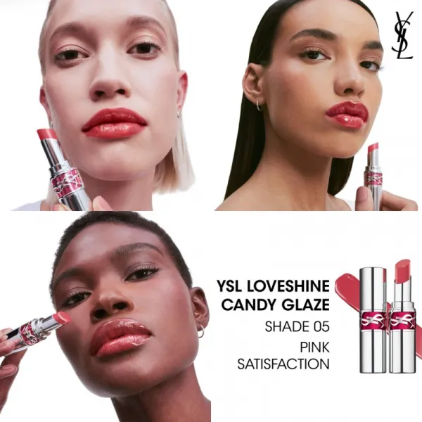 Yves Saint Laurent Loveshine Candy Glaze hydratačný lesk na pery pre ženy 5 Pink Satisfaction 3.2 g