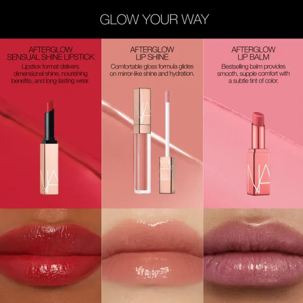 NARS Afterglow Sensual Shine Lipstick hydratačný lesklý rúž odtieň IDOLIZED 1.5 g