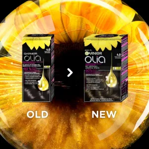 Garnier Olia permanentná farba na vlasy 4 .0 Tmavohnedá, 60 +60 +54 ml