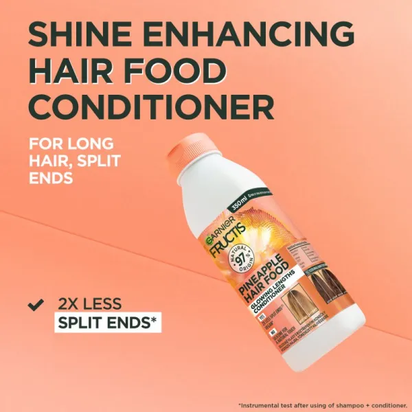 Garnier Fructis Pineapple Hair Food rozjasňujúci kondicionér pre dlhé vlasy 350 ml