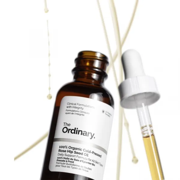 The Ordinary 100% Organic Cold-Pressed Rose Hip Seed Oil šípkový olej pre hydratáciu a vypnutie pokožky 30 ml