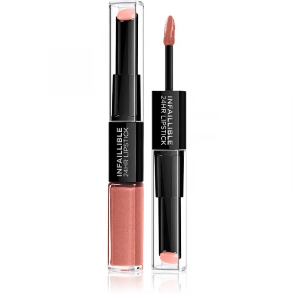 L’Oréal Paris Infallible dlhotrvajúci rúž a lesk na pery 2 v 1 odtieň 312 Incessant Russet 5 ml