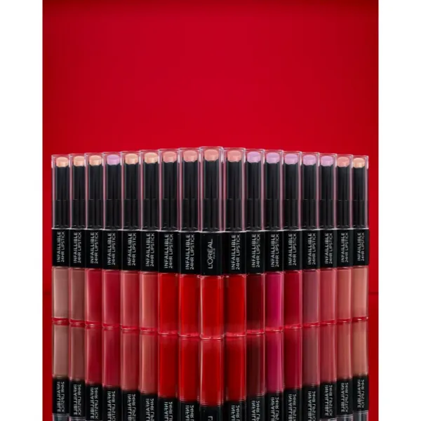 L’Oréal Paris Infallible 24H dlhotrvajúci rúž a lesk na pery 2 v 1 odtieň 101 Everlasting Parisian 5,7 g
