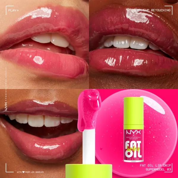 NYX Professional Makeup Fat Oil Lip Drip olej na pery odtieň 03 Supermodel 4,8 ml