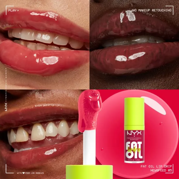 NYX Professional Makeup Fat Oil Lip Drip olej na pery odtieň 05 Newsfeed 4,8 ml