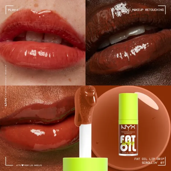 NYX Professional Makeup Fat Oil Lip Drip olej na pery odtieň 07 Scrollin 4,8 ml