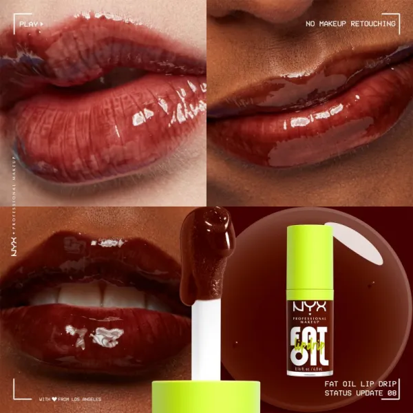 NYX Professional Makeup Fat Oil Lip Drip olej na pery odtieň 08 Status Update 4,8 ml