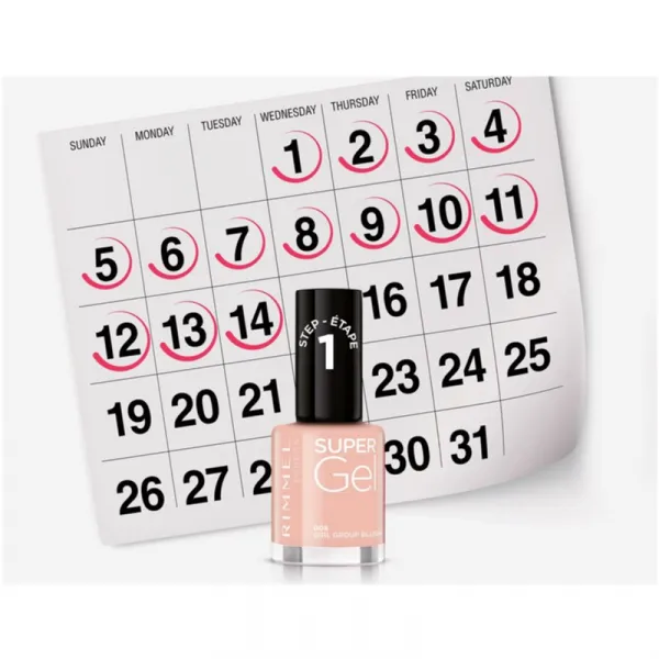 Rimmel Super Gel gélový lak na nechty bez použitia UV/LED lampy odtieň 008 Girl Group Blush 12 ml
