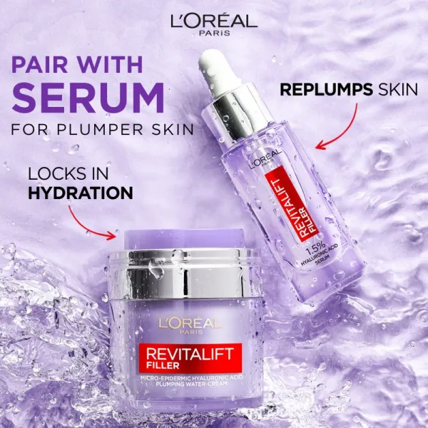 L’Oréal Paris Revitalift Filler Pressed Cream ľahký krém s kyselinou hyalurónovou 50 ml