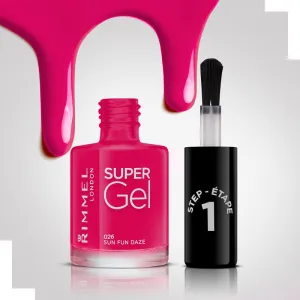 Rimmel Super Gel gélový lak na nechty bez použitia UV/LED lampy odtieň 026 Sun Fun Daze 12 ml