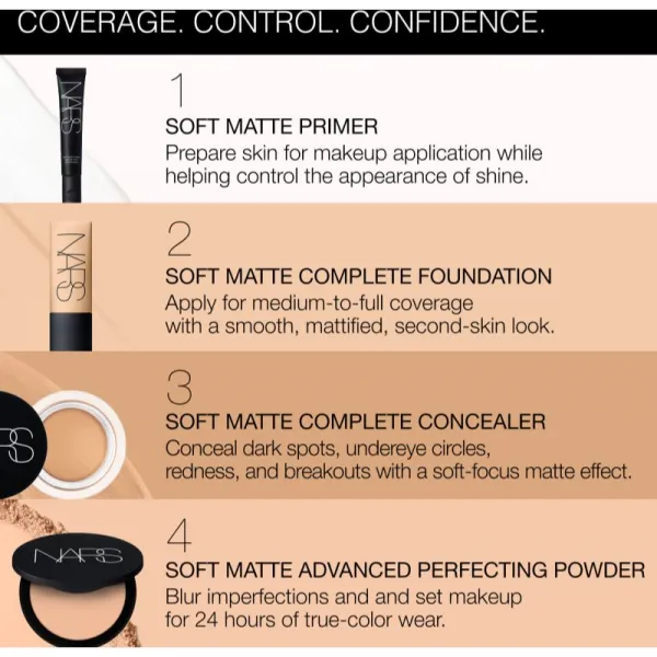 NARS SOFT MATTE Complete Foundation zmatňujúci make-up odtieň HUAHINE 45 ml