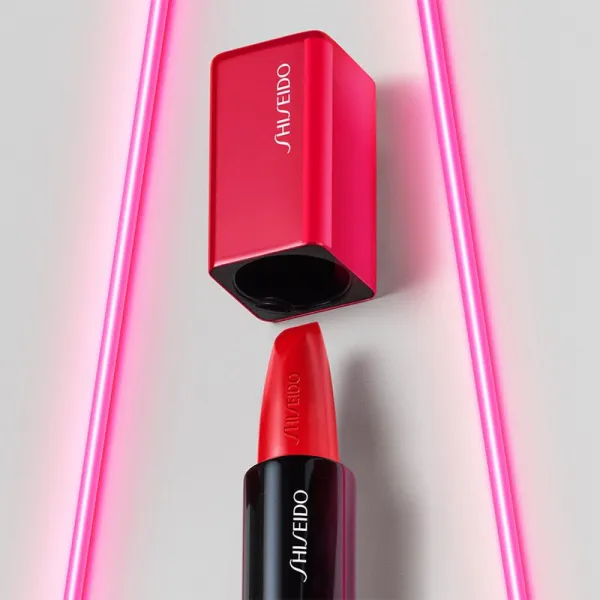 Shiseido Makeup Technosatin gel lipstick saténový rúž odtieň 416 Red Shift 4 g
