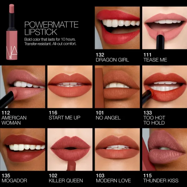 NARS Powermatte Lipstick dlhotrvajúci rúž s matným efektom odtieň NO SATISFACTION 1,5 g