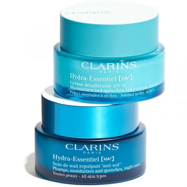 Clarins Hydra-Essentiel [HA²] Silky Cream SPF 15 hodvábne jemný hydratačný krém SPF 15 50 ml