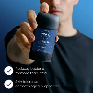 Nivea Men Deep tuhý antiperspitant pre mužov Black Carbon Dark Wood 50 ml