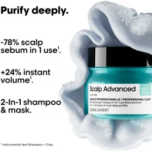 L’Oréal Professionnel Serie Expert Scalp Advanced šampón a maska 2 v 1 pre mastné vlasy a vlasovú pokožku 250 ml