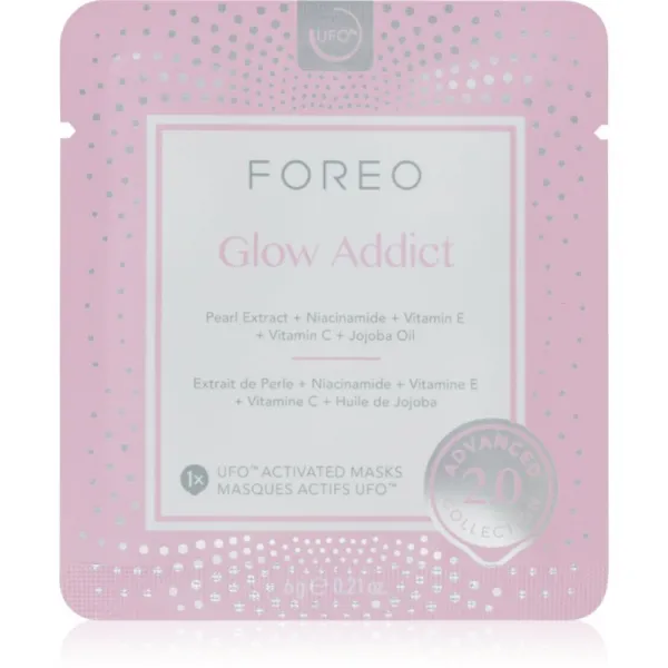 FOREO UFO™ Glow Addict rozjasňujúca pleťová maska 6 ks
