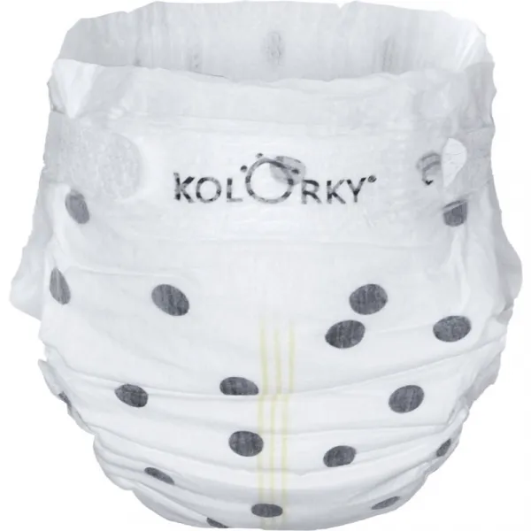 Kolorky Deluxe Velvet Dots jednorazové EKO plienky veľkosť L 8-13 kg 19 ks