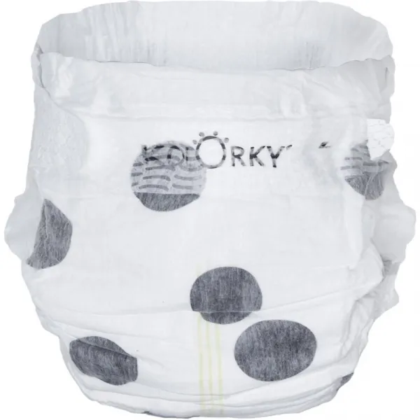 Kolorky Deluxe Velvet Dots jednorazové EKO plienky veľkosť L 8-13 kg 19 ks