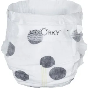 Kolorky Deluxe Velvet Dots jednorazové EKO plienky veľkosť L 8-13 kg 19 ks