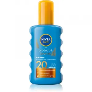 NIVEA SUN Protect & Bronze intenzívny sprej na opaľovanie SPF 20 200 ml