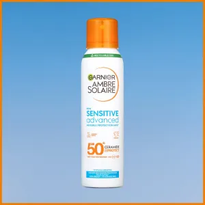 Garnier Ambre Solaire Sensitive Advanced opaľovacia hmla v spreji pre veľmi citlivú pleť SPF 50+ 150 ml