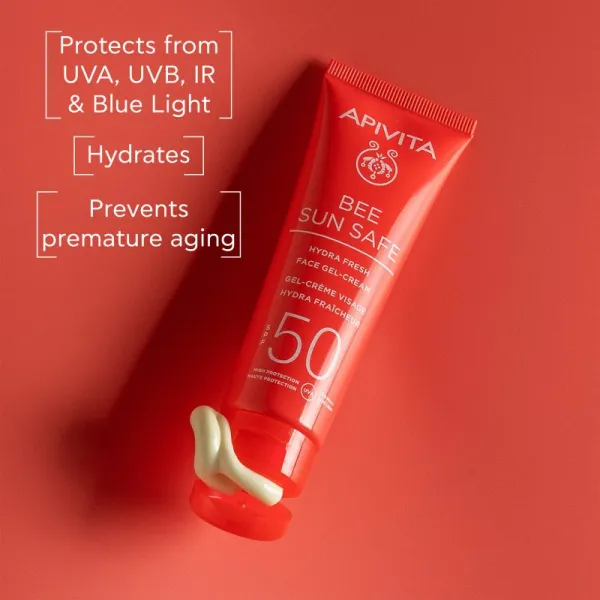Apivita Bee Sun Safe Hydra Fresh Face Gel-Cream SPF50 hydratačný gél krém SPF 50 50 ml