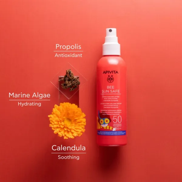 Apivita Bee Sun Safe Kids Spray SPF50 detské mlieko na opaľovanie SPF 50 200 ml