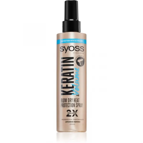 Syoss Keratin & Volume Blow Dry sprej pre tepelnú ochranu 200 ml