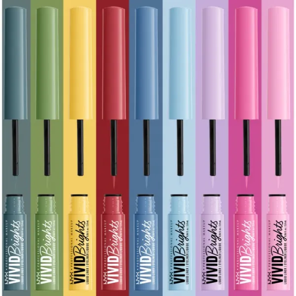 NYX Professional Makeup Vivid Brights tekuté linky na oči odtieň 03 Had Me At Yellow 2 ml