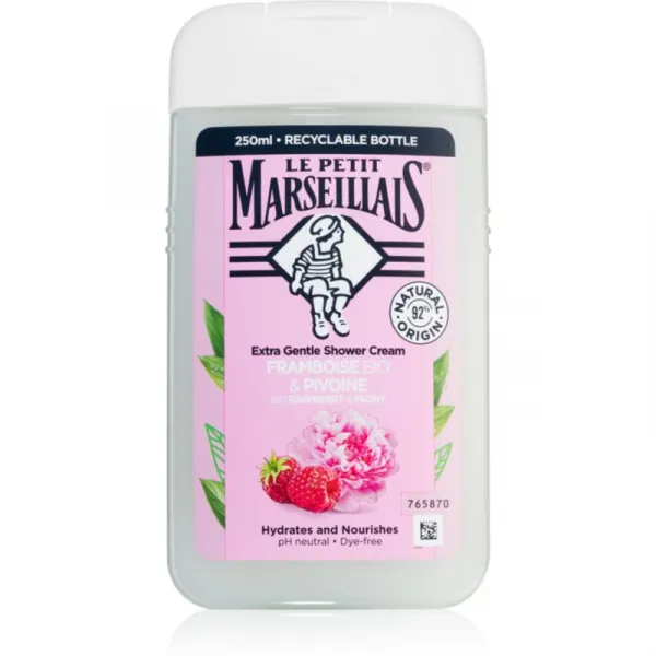 Le Petit Marseillais Raspberry BIO & Peony krémový sprchový gél 250 ml