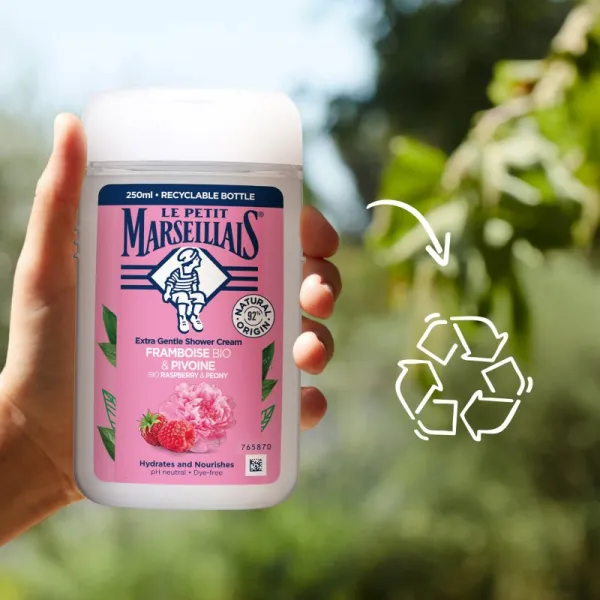 Le Petit Marseillais Raspberry BIO & Peony krémový sprchový gél 250 ml