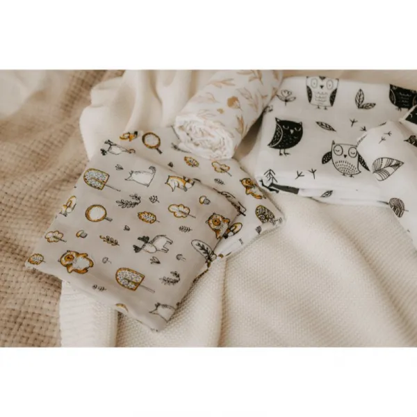 T-TOMI TETRA Cloth Towels EXCLUSIVE COLLECTION osuška Owls 90x100 cm 2 ks