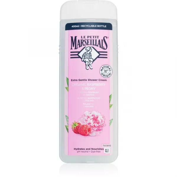 Le Petit Marseillais Raspberry BIO & Peony krémový sprchový gél 400 ml