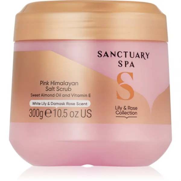 Sanctuary Spa Lily & Rose Collection ošetrujúci telový peeling s vôňou kvetín 300 g
