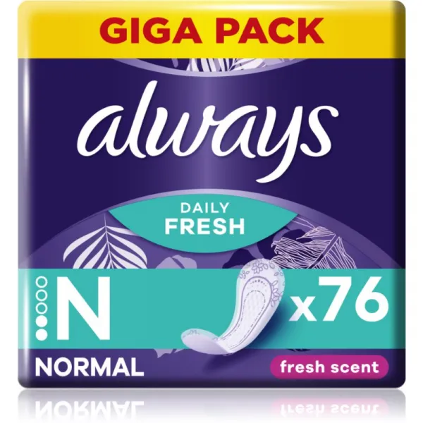 Always Daily Fresh Normal slipové vložky s parfumáciou 76 ks