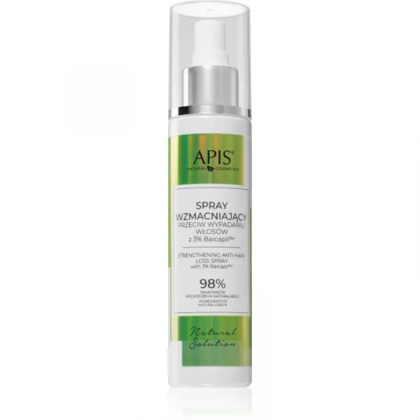 Apis Natural Cosmetics Natural Solution 3% Baicapil posilňujúci sprej proti vypadávaniu vlasov 150 ml